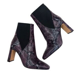 VINCE CAMUTO Snakeskin High Heel Boots (Sz 38.5)